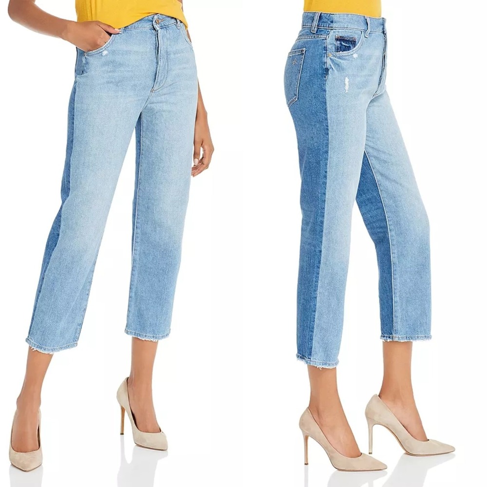 DL1961 Womens Jerry High Rise Vintage Straight Jeans Size 27 Cropped Dalida Wash